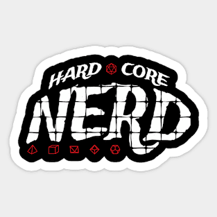 Hardcore Nerd Pen and Paper RPG Sticker